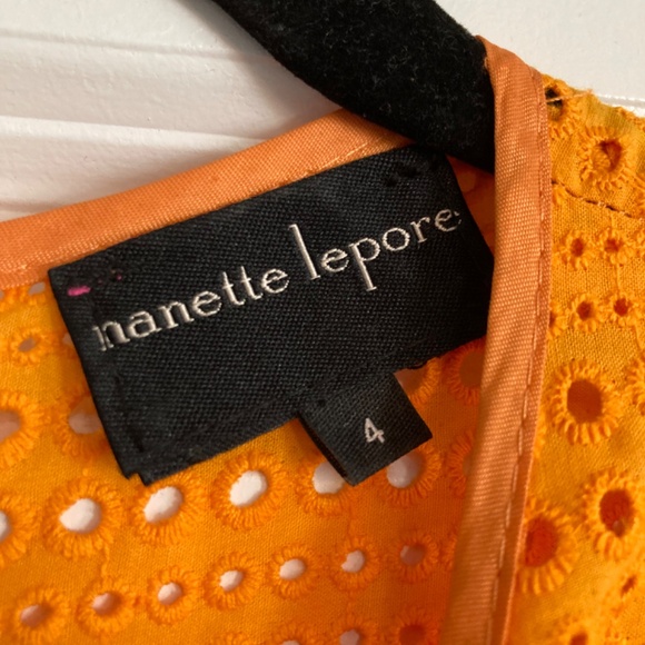 Nanette Lepore Silent Partner Orange Shift Dress Size 4 - Picture 7 of 7